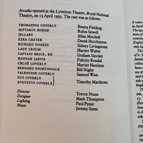 3 for $15: Tom Stoppard’s Arcadia Paperback - Picture 5 of 7